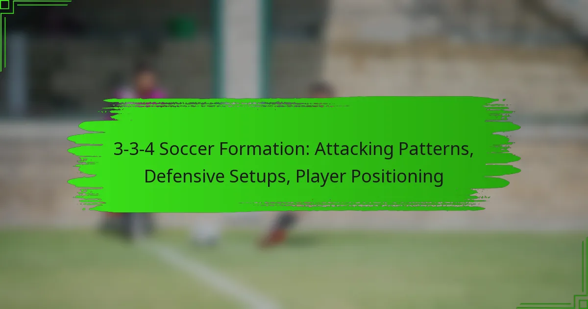 3-3-4 Soccer Formation: Attacking Patterns, Defensive Setups, Player Positioning