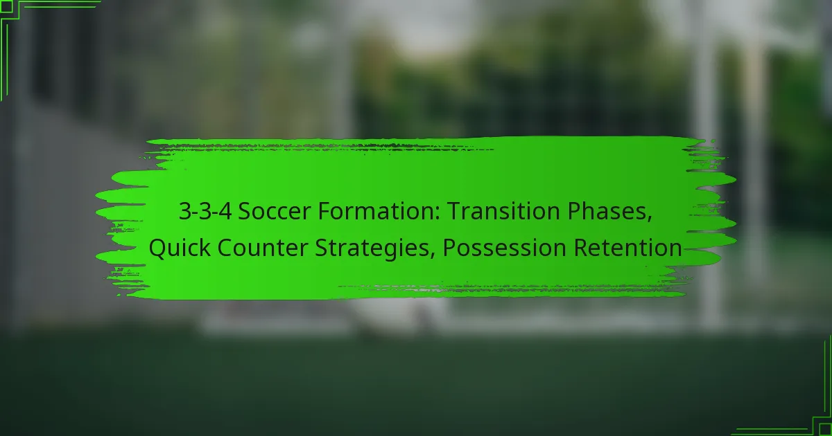 3-3-4 Soccer Formation: Transition Phases, Quick Counter Strategies, Possession Retention