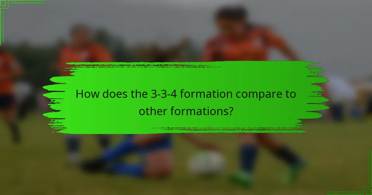 How does the 3-3-4 formation compare to other formations?