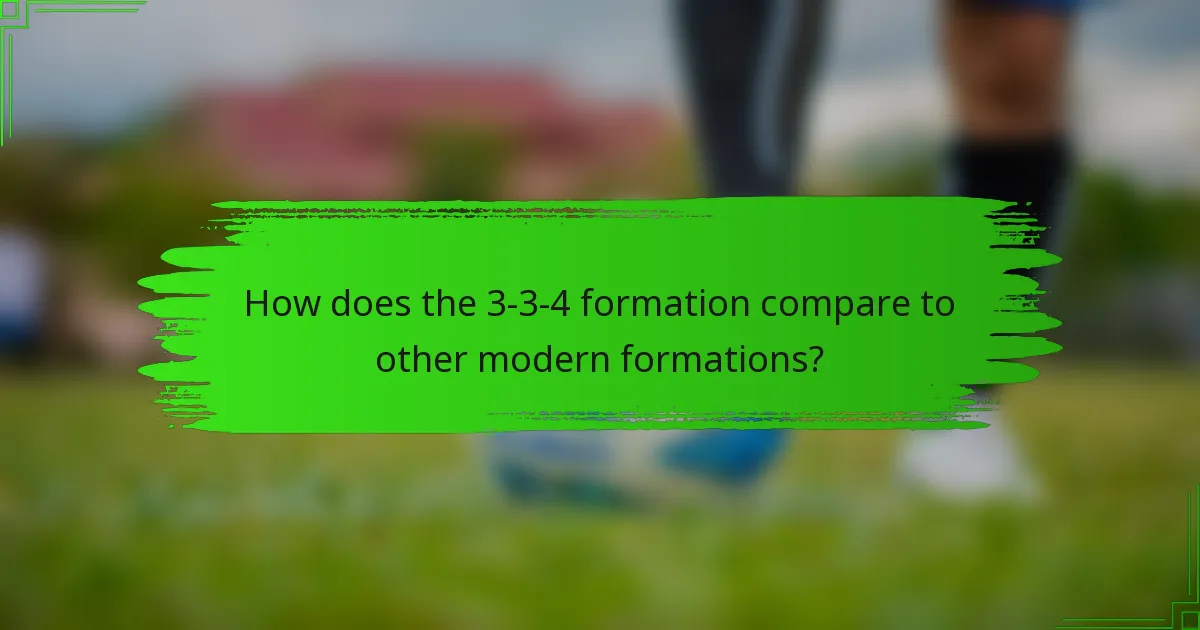 How does the 3-3-4 formation compare to other modern formations?
